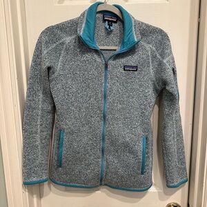 XS Light Blue Patagonia Better Sweater Full Zip